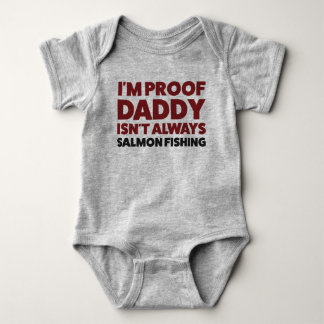Funny Baby Salmon Fishing Jersey Bodysuit Shirt