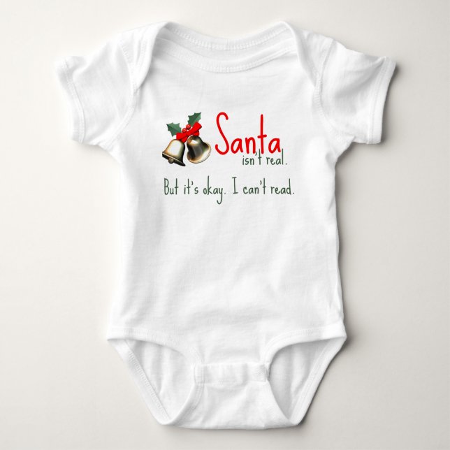 Funny Baby Santa Outfit Bodysuit (Front)