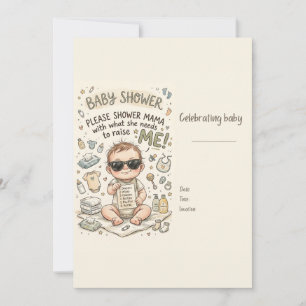 Funny Baby Shower Invitation-1 Invitation