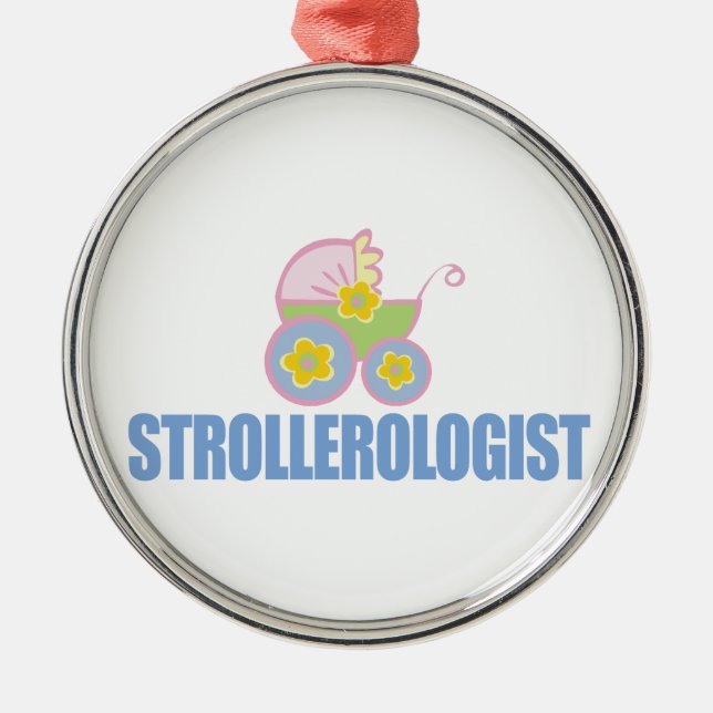 Funny Baby Stroller Metal Tree Decoration (Front)