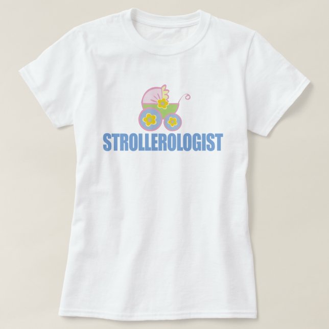 Funny Baby Stroller T-Shirt (Design Front)