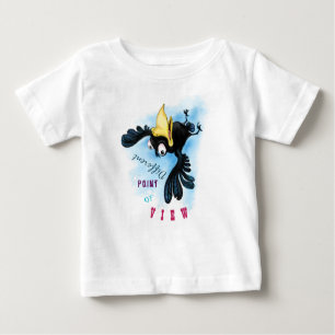 Funny Baby T-Shirt Crow Flying Upside Down