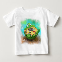 Funny Baby T-Shirt Turtle Ladybug Playing Chess
