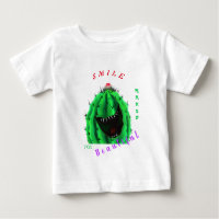 Funny Baby T-Shirt with Happy Cactus - Smile