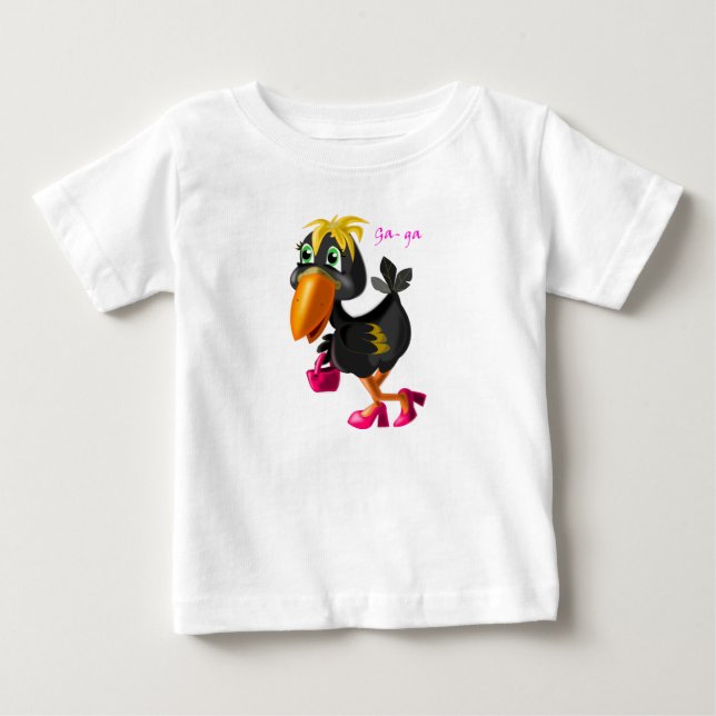Funny Baby T-Shirt with Modern Bird (Front)