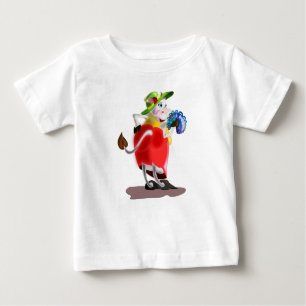 Funny Baby T-Shirt with Modern Cow