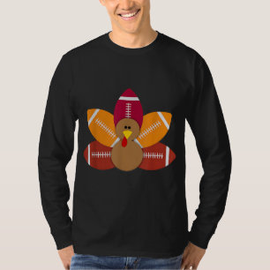 Funny Baby Turkey and Football Balls Sport Lovers T-Shirt