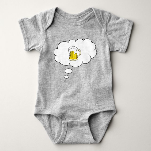 Funny Baby's First Beer Dream Baby Bodysuit (Front)