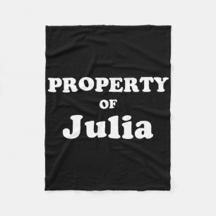 Funny Bachelor Gifts For Groom Property Of Julia  Fleece Blanket
