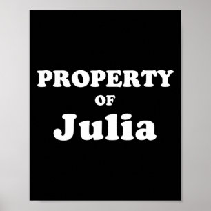 Funny Bachelor Gifts For Groom Property Of Julia  Poster