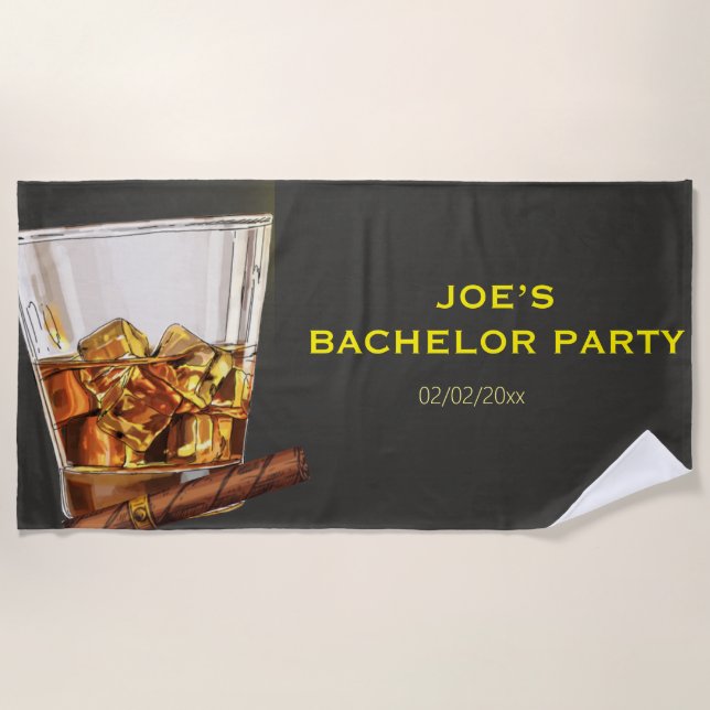 Funny bachelor party  beach towel (Front)