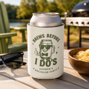 Funny Bachelor Party Brews Before I Do's Beer Can Cooler