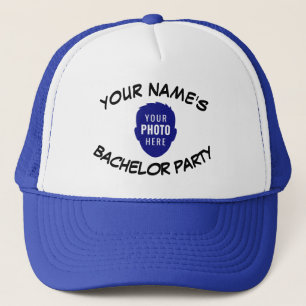 Funny Bachelor Party Custom Photo Face & Name Trucker Hat