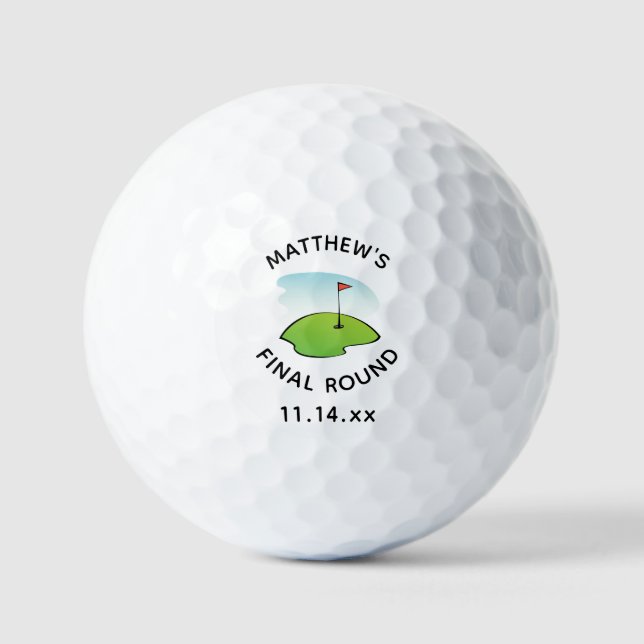 Funny Bachelor Party Golfer Wedding Favour Golf Balls (Front)
