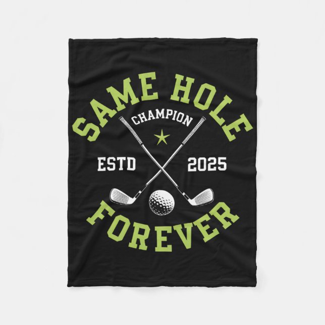 Funny Bachelor Party Groom Design Same Hole Foreve Fleece Blanket (Front)