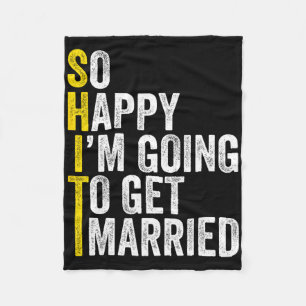 Funny Bachelor Party Groom Shirt Fleece Blanket