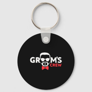 Funny Bachelor Party Grooms Crew Stag Wedding Part Key Ring