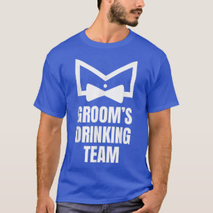 Funny Bachelor Party Grooms Drinking Team Wedding T-Shirt