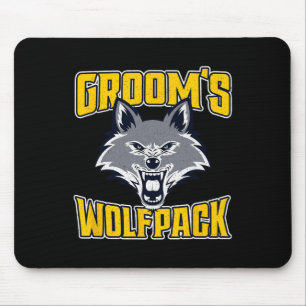 Funny Bachelor Party Groom's Wolfpack Wedding Part Mouse Pad