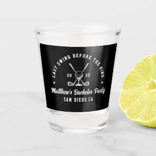 Funny Bachelor Party Last Swing Golf Stag Night Shot Glass