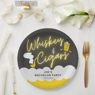 Funny bachelor party paper plate