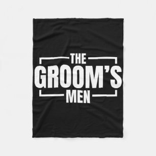 Funny Bachelor Party The Grooms Men Stag Wedding P Fleece Blanket