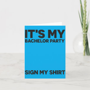 Funny Bachelor Party Wedding Bachelor Party Sign Card