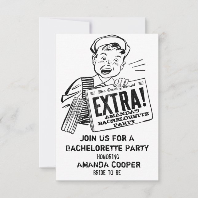 Funny bachelorette party bachelor party invitation (Front)