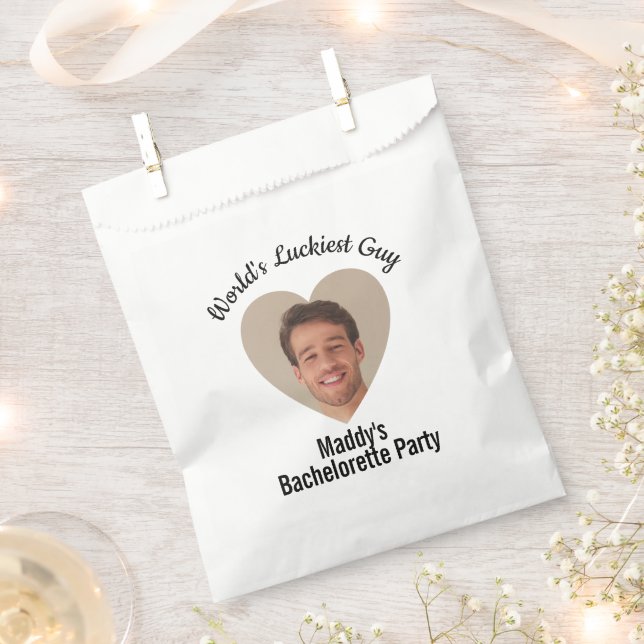 Funny Bachelorette Party Groom's Face Favour Bags (Clipped)