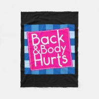 Funny Back Body Hurts Quote Exercise Workout Gym