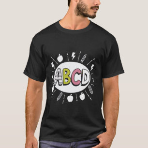 Funny Back To School Abcd Teacher Rocks Abcs Teach T-Shirt