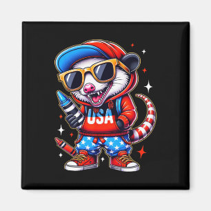 Funny Back To School Crayon Teacher Hip Hop Opossu Magnet