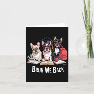 Funny Back To School Cute French Bulldog Puppy Card