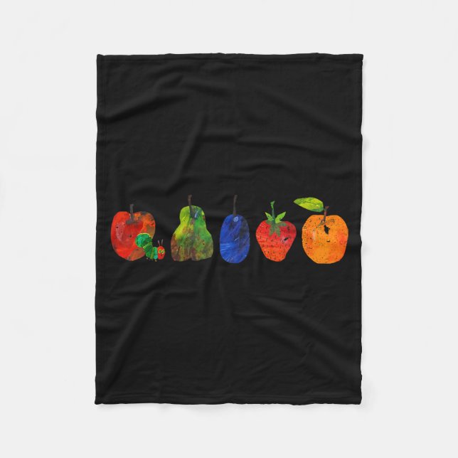 Funny Back To School Cute Hungry Lover Fruits Teac Fleece Blanket (Front)