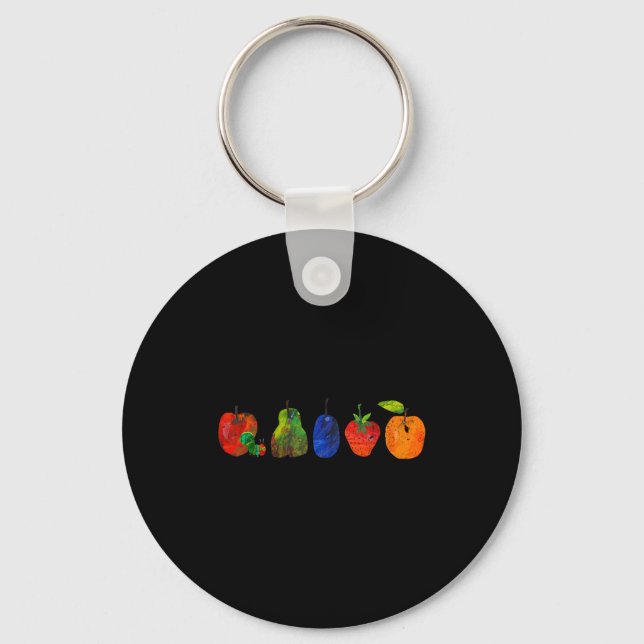 Funny Back To School Cute Hungry Lover Fruits Teac Key Ring (Front)