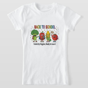 Funny Back to School Cute Vegetable Characters T-Shirt