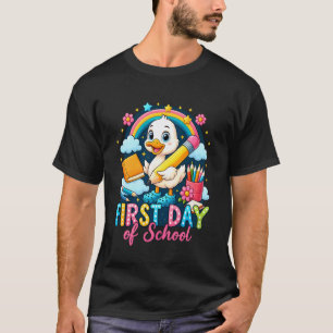Funny Back To School Goose First Day of School Tea T-Shirt