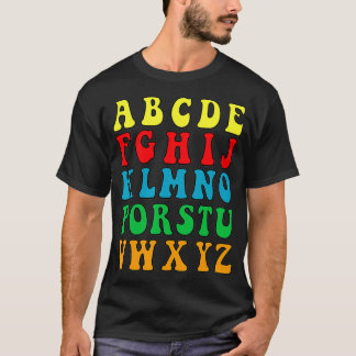 Funny Back To School Hi Alphabet Pre K kindergarte T-Shirt
