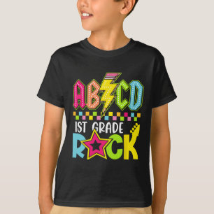 Funny Back To School Lightning Bolt 1st Grade Rock T-Shirt