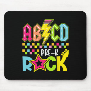 Funny Back To School Lightning Bolt Pre K Rock Kid Mouse Pad