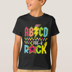 Funny Back To School Lightning Bolt Pre K Rock Kid T-Shirt