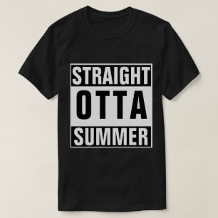 Funny Back to School Straight Outta Summer Humour T-Shirt