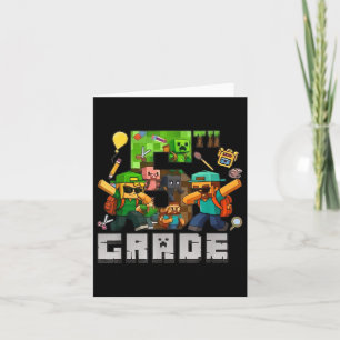 Funny Back To School Tee 5th Grade Dabbing Gamers Card