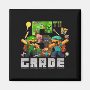 Funny Back To School Tee 5th Grade Dabbing Gamers Magnet