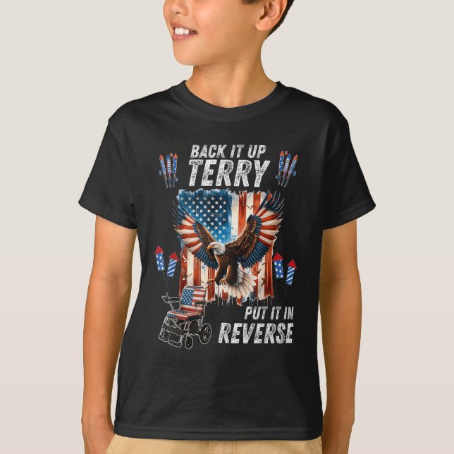 Funny, Back Up Terry Put It In Reverse Firework 4t T-Shirt (Front)