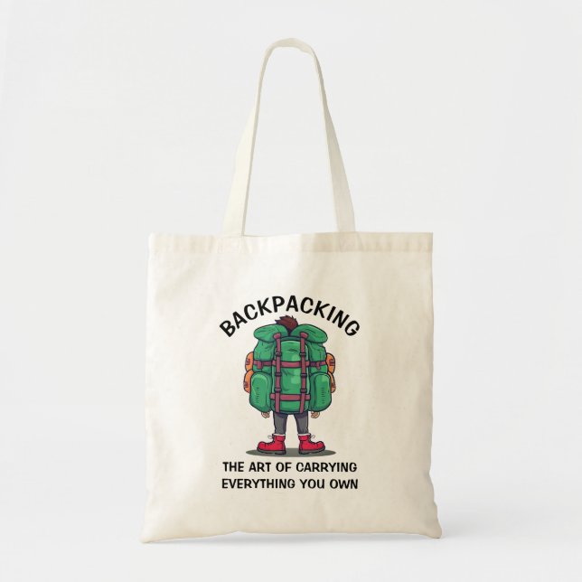Funny Backpacking  Tote Bag (Front)