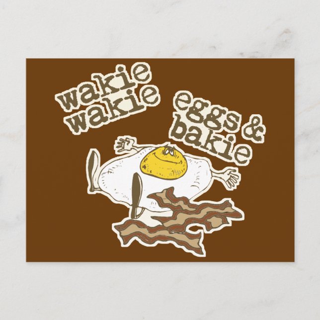 Funny Bacon and Eggs Postcard (Front)
