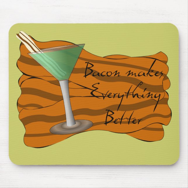 Funny Bacon Martini Mousepad (Front)