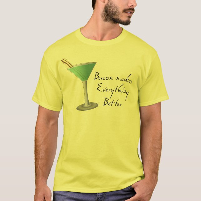 Funny Bacon Martini Shirt (Front)