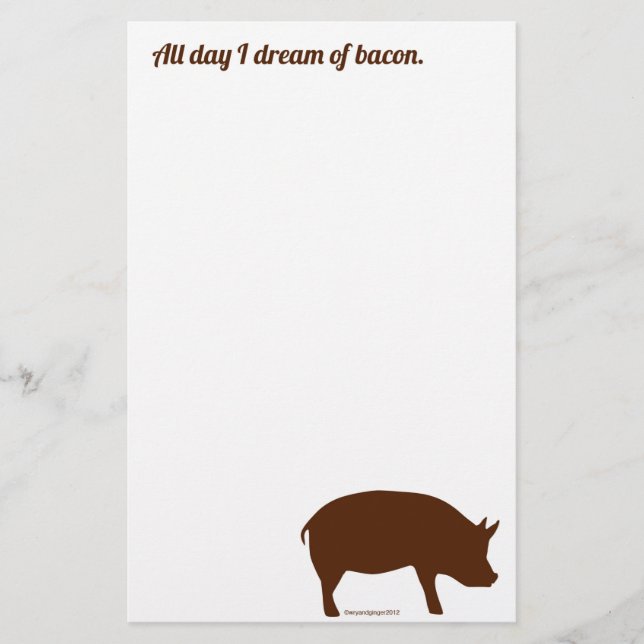 Funny bacon stationery (Front)